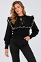 Binding Detail Ruffle Nostalgia Sweater