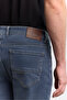 Men's Indigo Washed Cotton Elastane Roma Crop Slim Fit Jean Trousers A62Y3529 - 3