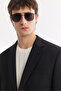 Men's Black Mono Collar Double Slit Unlined Comfort Fit Jacket A61Y4009 - 2