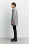 Men's Gray Classic Collar Wool Blend Double-Sided Pocket Cover Comfort Fit Cashmere Coat A62Y6103 - 5