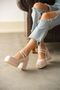 Women's Forlan Platform Heeled Shoes - Tan - 3