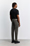 Men's Khaki Antique Washed Cotton Elastane Roma Crop Slim Fit Jean Trousers A62Y3504 - 5