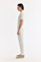 Men's White Elastic Waist Linen Blend Relaxed Fit Trousers A61Y3204 - 3