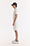 Men's White Elastic Waist Lace-Up Side Zipper Pocket Interlock Knitted Regular Fit Shorts A61Y3633 - 4