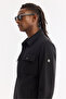 Men's Black Classic Collar Water Repellent Technical Fabric Seasonal Regular Fit Coat A61Y6004 - 5