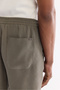 Men's Khaki Elastic Waist Breathable Modal Blend Soft Touch Relaxed Fit Shorts A61Y3703 - 6