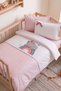 Lucky Pink Punch Embroidered 100% Cotton Piece Baby Set Duvet Cover Set - 3