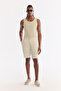 Men's Ecru Elastic Waist Breathable Modal Blend Soft Touch Relaxed Fit Shorts A61Y3703 - 7