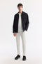 Men's Black Classic Collar Water Repellent Bi-Stretch Technical Fabric Seasonal Regular Fit Coat A51Y6051 - 6