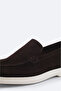 Men's Brown 100% Suede Leather Loafer Shoes A61Y8010 - 3