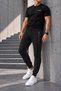 Men's Black Pockets Zippered Slim Fit Sweatpants - 5
