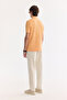 Men's Light Orange Polo Collar Unbreakable Collar, Cool-Keeping, Quick-Drying Cotton American Pique T-Shirt - 4