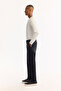 Men's Black Classic Waist Bi-Stretch Wrinkle-Free Slim Fit Trousers A52Y3209 - 3