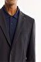 Men's Navy Blue Mono Collar Bi-Stretch Water Repellent Wrinkle-Resistant Blazer Comfort Slim Fit Jacket A52Y4009 - 2