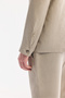Men's Gray Classic Collar Breathable 100% Linen Comfort Fit Shirt Jacket A61Y2540 - 5