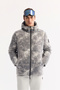 Men's Gray Hooded Water Repellent Windproof -10 Degree Resistant Ski Jacket A52Y6124 - 2