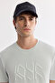 Men's Aqua Green Crew Neck Printed Bi-Stretch Interlock Regular Fit T-Shirt A61Y1068 - 2