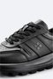 Men's Black 100% Leather Flexible Sole Lightweight Casual Shoes A52Y8018 - 3