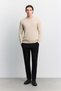Men's Stone Crew Neck Viscose Blend Basic Knitwear Regular Fit Sweater B005021 - 5
