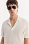 Men's Ecru Apaj Collar Easy-Iron Comfort Fit T-Shirt A61Y1013 - 2