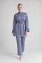 Sleeve Ruffle Detailed Double Suit Set Dark Gray