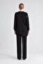 Striped Pearl Cashmere Double Set Black - 3