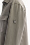 Men's Gray Green Classic Collar Cotton Comfort Fit Shirt Jacket A52Y2092 - 5