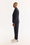 Men's Navy Blue Mono Collar Bi-Stretch Water Repellent Wrinkle-Resistant Blazer Comfort Slim Fit Jacket A52Y4009 - 3