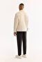 Men's Beige Classic Collar Soft Touch Suede Textured Comfort Fit Shirt Jacket A52Y6004 - 4