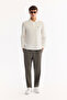 Men's Khaki Elastic Waist Lace-Up Easy-Iron Jogger Relaxed Fit Pants A52Y3041