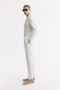 Men's White Apaj Collar 100% Linen Comfort Fit Shirt A51Y2114 - 4