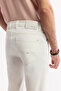 Men's Ecru Classic Waist Cotton Elastane Berlin Slim Fit Jean Trousers A51Y3551 - 6