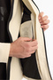 Men's Ecru Hooded Water-Repellent Windproof Comfort Fit Seasonal Coat with Removable Puffer Vest - 3