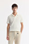 Men's Beige Elastic Waist 100% Linen Relaxed Fit Trousers B003032 - 6