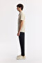Men's Beige Apaj Collar Linen Blend Jacquard Regular Fit T-Shirt A51Y1153 - 3