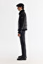 Men's Black Fur Collar Napa Comfort Fit Coat A42Y6127 - 2