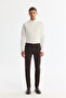 Men's Brown Classic Waist Vintage Washed Elastane Berlin Slim Fit Jean Trousers A42Y3532