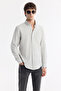Men's Gray Bottom Britli Collar Striped Seersucker Comfort Fit Shirt A51Y2028 - 5