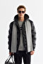 Men's Black Hooded Water Repellent Windproof Puffer Comfort Fit Coat A42Y6105