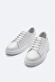Men's White 100% Leather Flexible Sole Casual Shoes B008000 - 2