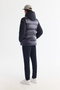 Men's Navy Blue Hooded Water Repellent Windproof Shiny Puffer Comfort Fit Coat A42Y6104 - 5