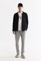 Men's Black Polo Neck Zippered Pocket Regular Fit Cardigan A42Y5047 - 6