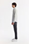 Men's Gray Bottom Britli Collar Striped Seersucker Comfort Fit Shirt A51Y2028 - 3