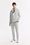 Men's Stone Hooded Water Repellent Bi-Stretch Technical Fabric Comfort Fit Coat A51Y6052 - 7