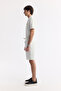Men's Ecru Elastic Waist Lace-Up Viscose Blended Knitted Regular Fit Shorts A51Y3633 - 2