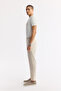 Men's Beige Side Pockets Elastic Waist Soft Touch Comfort Slim Fit Trousers A51Y3217 - 2