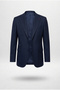 Ds Groom Slim Fit Navy Blue Dobby Suit with Vest - 5