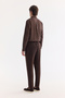 Men's Brown Elastic Waist 100% Linen Relaxed Fit Trousers B003032 - 8