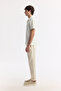 Men's Ecru Apaj Collar Cotton Jacquard Regular Fit T-Shirt A51Y1053 - 3