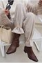 Lumiere Stretch 5 cm Heeled Pointed Toe Zippered Women's Boots - 4